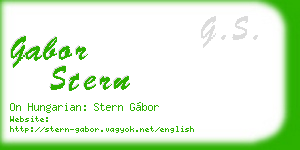 gabor stern business card